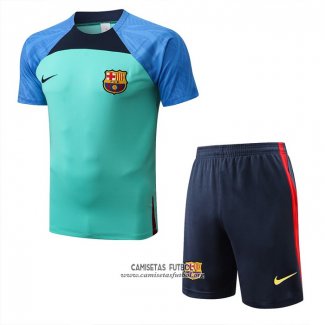 Chandal del Barcelona Manga Corta 2022/2023 Verde - Pantalon Corto