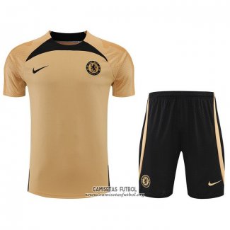 Chandal del Chelsea Manga Corta 2022/2023 Oro - Pantalon Corto