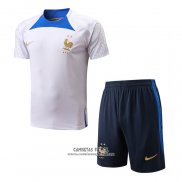 Chandal del Francia Manga Corta 2022/2023 Blanco - Pantalon Corto