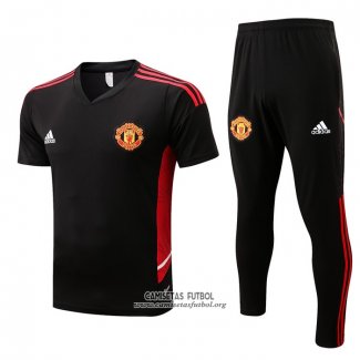 Chandal del Manchester United Manga Corta 2022/2023 Negro