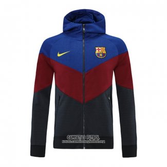 Chaqueta con Capucha del Barcelona 2021/2022 Azul