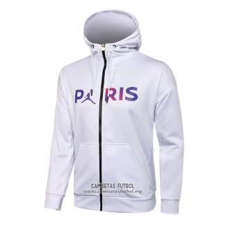 Chaqueta con Capucha del Paris Saint-Germain 2021/2022 Blanco