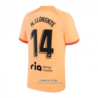 Camiseta Atletico Madrid Jugador M.Llorente Tercera 2022/2023