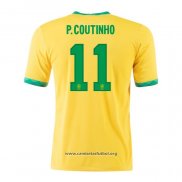 Camiseta Brasil Jugador P.Coutinho Primera 2020/2021