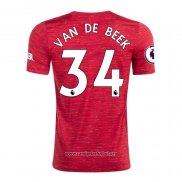 Camiseta Manchester United Jugador Van De Beek Primera 2020/2021