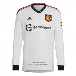 Camiseta Manchester United Segunda Manga Larga 2022/2023