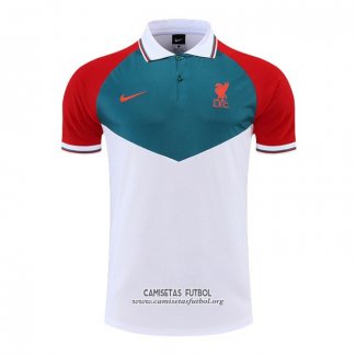 Camiseta Polo del Liverpool 2022/2023 Verde Blanco Rojo