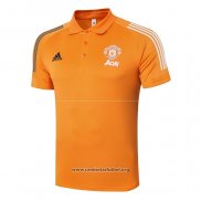 Camiseta Polo del Manchester United 2020/2021 Naranja
