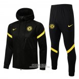 Chandal con Capucha del Chelsea 2021/2022 Negro