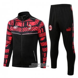 Chandal de Chaqueta del AC Milan 2022/2023 Rojo y Negro