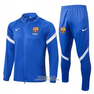 Chandal de Chaqueta del Barcelona 2021/2022 Azul y Blanco