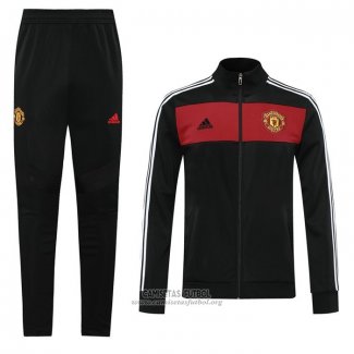 Chandal de Chaqueta del Manchester United Retro 2020/2021 Negro