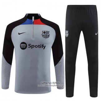 Chandal de Sudadera del Barcelona 2022/2023 Gris