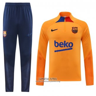 Chandal de Sudadera del Barcelona 2022/2023 Naranja