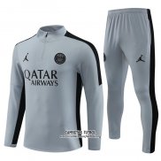 Chandal de Sudadera del Paris Saint-Germain Jordan 2023/2024 Gris