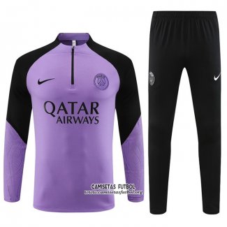 Chandal de Sudadera del Paris Saint-Germain Nino 2023/2024 Purpura