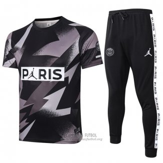 Chandal del Paris Saint-Germain Manga Corta 2020/2021 Negro y Gris