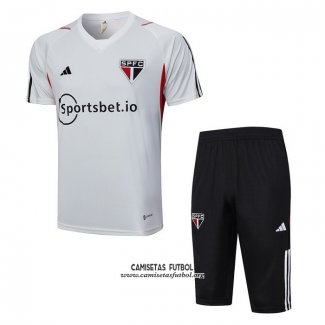 Chandal del Sao Paulo Manga Corta 2023/2024 Gris - Pantalon Corto