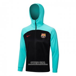 Chaqueta con Capucha del Barcelona 2022/2023 Azul y Negro