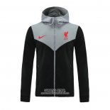 Chaqueta con Capucha del Liverpool 2020/2021 Negro y Gris