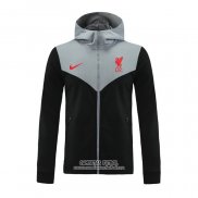 Chaqueta con Capucha del Liverpool 2020/2021 Negro y Gris