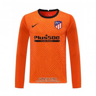 Camiseta Atletico Madrid Portero Manga Larga 2020/2021 Naranja