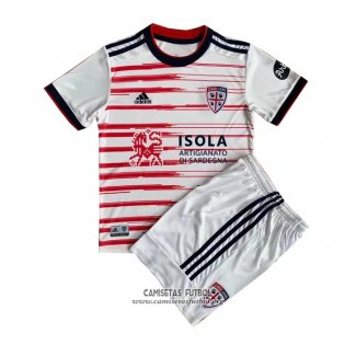 Camiseta Cagliari Calcio Segunda Nino 2021/2022