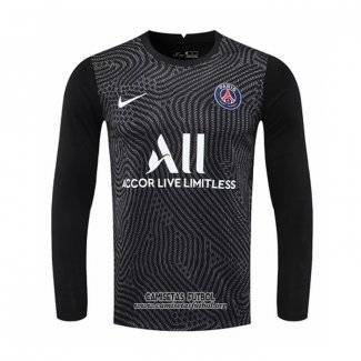 Camiseta Paris Saint-Germain Portero Manga Larga 2020/2021 Negro
