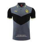 Camiseta Polo del Borussia Dortmund 2022/2023 Gris y Negro