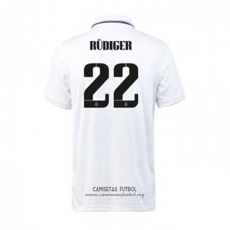Camiseta Real Madrid Jugador Rudiger Primera 2022/2023
