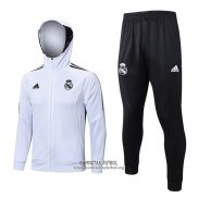 Chandal con Capucha del Real Madrid 2022/2023 Blanco