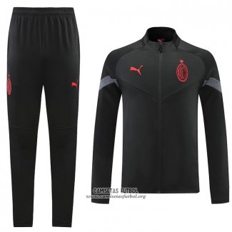 Chandal de Chaqueta del AC Milan 2022/2023 Negro