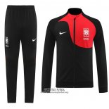 Chandal de Chaqueta del Corea del Sur 2022/2023 Negro y Rojo