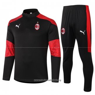 Chandal de Sudadera del AC Milan 2020/2021 Negro