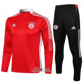 Chandal de Sudadera del Bayern Munich Nino 2021/2022 Rojo