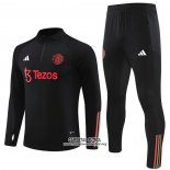 Chandal de Sudadera del Manchester United Nino 2023/2024 Negro