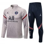 Chandal de Sudadera del Paris Saint-Germain Jordan 2021/2022 Gris
