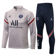 Chandal de Sudadera del Paris Saint-Germain Jordan 2021/2022 Gris