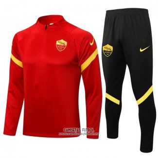 Chandal de Sudadera del Roma 2021/2022 Rojo