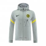 Chaqueta con Capucha del Chelsea 2021/2022 Gris