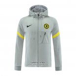 Chaqueta con Capucha del Chelsea 2021/2022 Gris