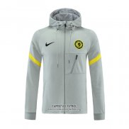 Chaqueta con Capucha del Chelsea 2021/2022 Gris