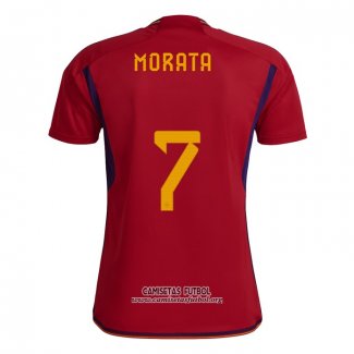 Camiseta Espana Jugador Morata Primera 2022