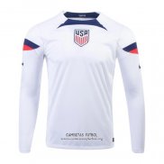 Camiseta Estados Unidos Primera Manga Larga 2022