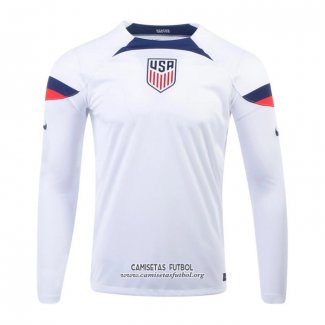 Camiseta Estados Unidos Primera Manga Larga 2022