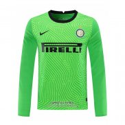 Camiseta Inter Milan Portero Manga Larga 2020/2021 Verde