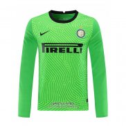 Camiseta Inter Milan Portero Manga Larga 2020/2021 Verde