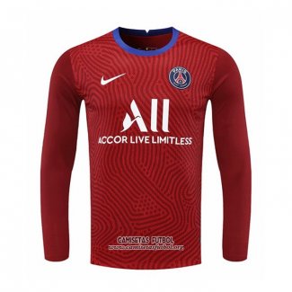 Camiseta Paris Saint-Germain Portero Manga Larga 2020/2021 Rojo
