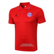 Camiseta Polo del Paris Saint-Germain Jordan 2021/2022 Rojo