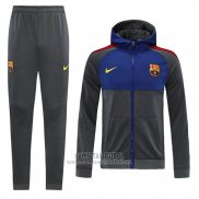 Chandal con Capucha del Barcelona 2020/2021 Gris